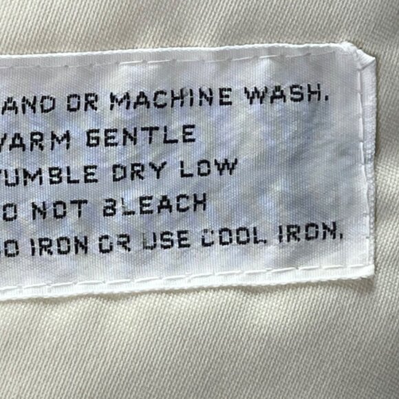 Vintage Ivory Trench Coat With Floral Cuffs Size 13/14 - Picture 8 of 13